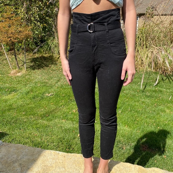 Black paper bag skinny jeans - Picture 4 of 5